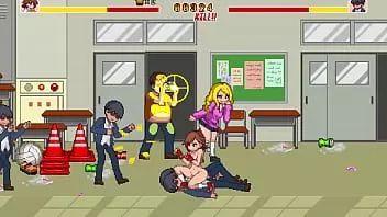 play *perkelahian titik sekolah* remaja panas ditiduri oleh teman-teman sekelasnya yang sangat ingin memek dan siap mengisinya dengan air mani | gameplay game hentai | p1