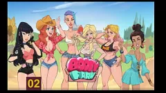 play MILF rosse e brune in un gioco d'azione hentai bollente - Booty Farm Parte 02